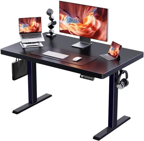 ErGear Whole-Piece Desk Computer Workstation Ergonomic Memory Controller Height Adjustable Standing Desk, 40*24inch, Black
