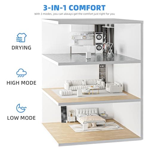 AIRPLUS 3,500 Sq.Ft 50 Pint Dehumidifier for Basements, (4 Smart Modes) Quiet Dehumidifiers for Bedroom & Home with Drain Hose, Auto Shut Off/24 Hr Timer/0.66 Gallon Water Tank 7