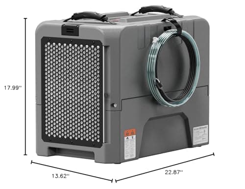 Abestorm LGR Commercial Dehumidifier, 180 PPD Crawl Space Dehumidifier with Pump, Drain Hose, Auto Defrosting Dehumidifiers for Crawl Space, Large Space, Basement, Industrial Use 8