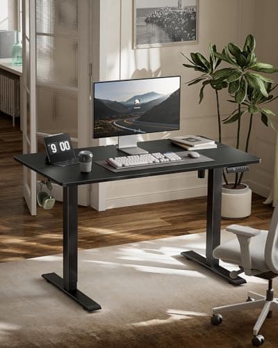 Marsail Electric Standing Desk, Adjustable Height Stand up Desk, 48 x 24 Inches Sit Stand Home Office Desk, Computer Desk, Black 2