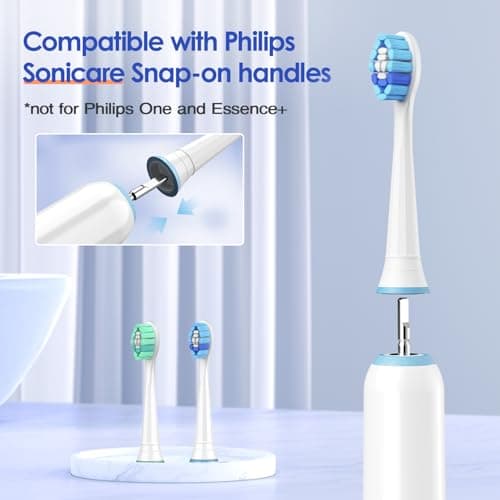 MRYUESG Replacement Toothbrush Heads Compatible with Philips Sonicare, 10 Pack, Electric Tooth-Brush Replacement Heads Compatible with Phillips,5 Green 5 Blue 6