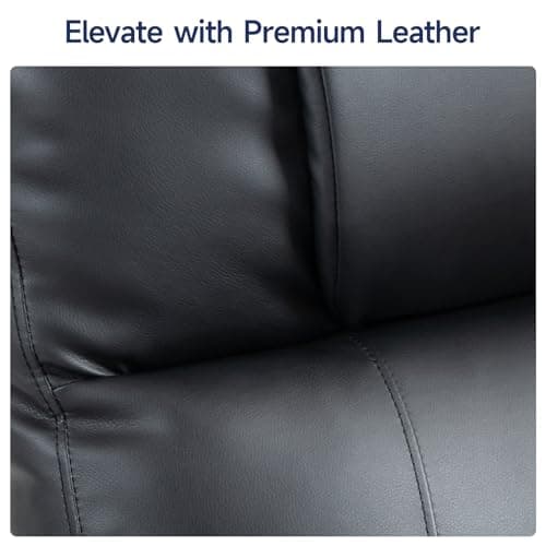 Power Lift Recliner Chair for Elderly with Massage & Heat, 160° Adjustable PU Leather Electric Recliner with Remote, Cup Holders, Side Pockets, and Stand Assist for Living Room, Bedroom (Black) 7