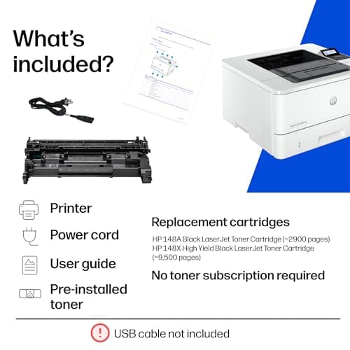 HP LaserJet Pro 4001dw Wireless Black & White Printer, Best-for-Office (2Z601F) 8