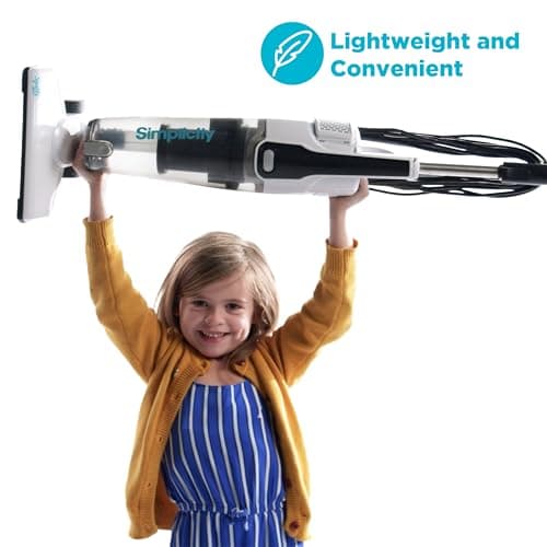 Simplicity Vacuums Corded Stick Vacuum Cleaner - Bagless, Two Speeds, HEPA Filter, Ideal for Hardwood & Tile, S60 Spiffy 5