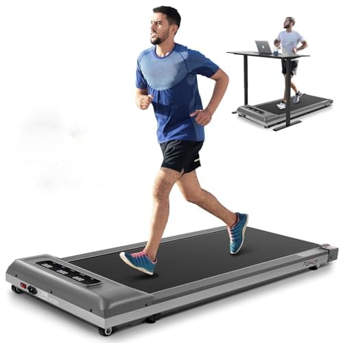 Walking Pad Treadmill - 3.0HP Quiet Under Desk Treadmill with Wide Running Belt, Portable Treadmills for Home/Office Small, LED Display & Remote Control for Walking, Jogging, Running