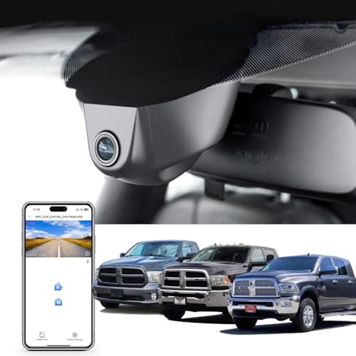 Mangoal 4K Dash Cam Custom fit for 4th Gen Dodge RAM 1500/2500/3500 2013 2014 2015 2016 2017 2018,(Model A),Check Model Carefully, UHD 2160P Video, App & WiFi, 128GB Card