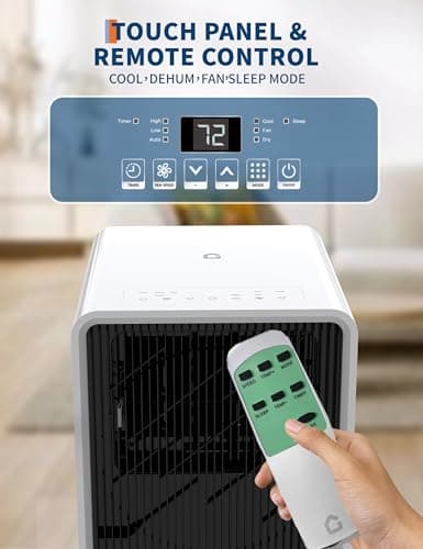 GarveeTech 14,000 BTU Drainage-free Portable Air Conditioner for Indoor Rooms, 3 in-1 AC Unit for Bedroom 225-300 Sq.Ft, Dehumidifier, Fan, Sleep Mode, 24 Timer, Remote Control, Window Kits, Black 5