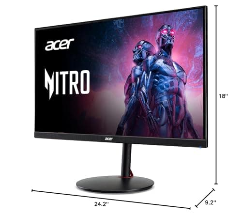 Acer Nitro 27" WQHD 2560 x 1440 PC Gaming IPS Monitor | AMD FreeSync Premium Up to 180Hz Refresh 0.5ms DCI-P3 95% 1 Display Port 1.2 & 2 HDMI 2.0 XV271U M3bmiiprx,Black 15