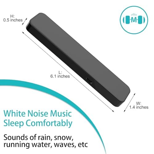 Hesond Pillow Speaker Bone Conduction Stereo Bluetooth Wireless Music Sleep Headphones Portable White Noise Bar Sound Device Timer for Side Sleepers Sleep Speaker (Black+Gray) 6