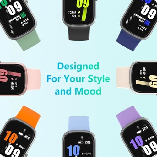 Health Fitness Tracker, 24/7 Heart Rate/SpO2/Sleep Monitor, Activity Trackers & Smart Watches with Step Calorie Counter Pedometer, 21-Day Battery, IP68 Waterproof Fitness Watches for Women Men 8