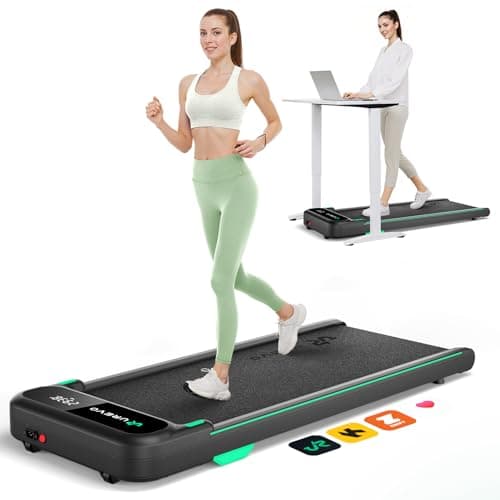 UREVO 2025 Upgrade Smart Walking Pad with MIIT Modes, Walking Pad Treadmill with APP, Treadmills for Home 2.5 HP Motorized, Plug and Play Jog Machine with HiveTech Cushioning, Remoter and LED Display