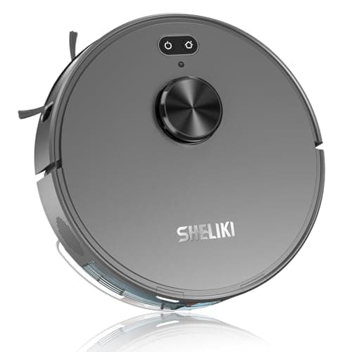 SHELIKI Robotic Vacuum Cleaner with 70-Day Self-Emptying Base D6P