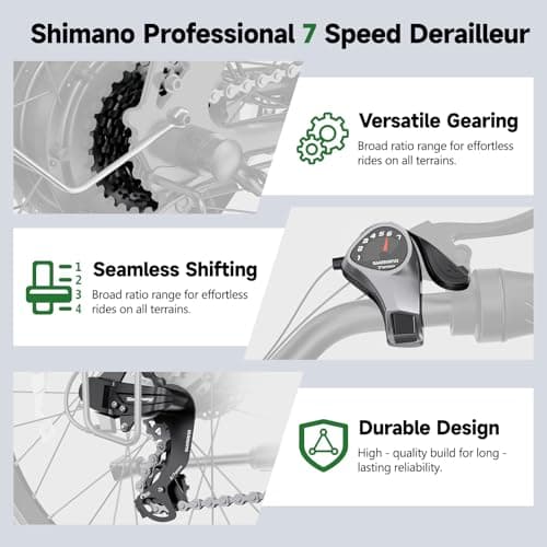 GOKEEP EP26A Step Through Electric Bike – Premium Adult E-Bike with 360° Safety, Peak Power 1000W, Shimano 7-Speed, IPX54 Waterproof Battery, and AI-Assisted Riding Modes - Black 5