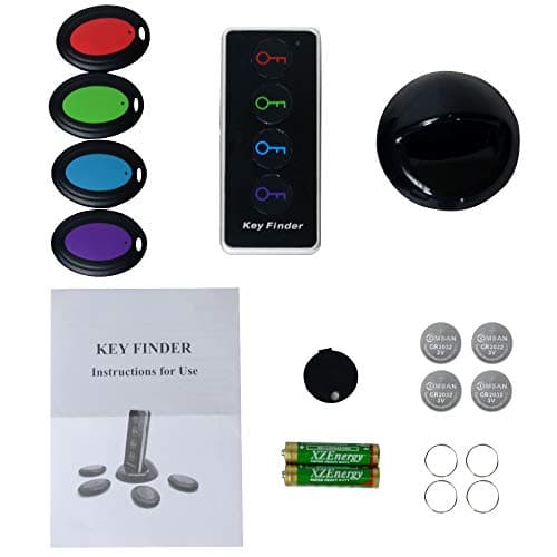 Key Finder with 100dB Loud Sound & 4 Receivers - Remote Finder Locator for Keys, Wallet, TV Remote, Pets, 131ft Range, No Phone or App Needed, Waterproof Anti-Loss Tracking Device 7