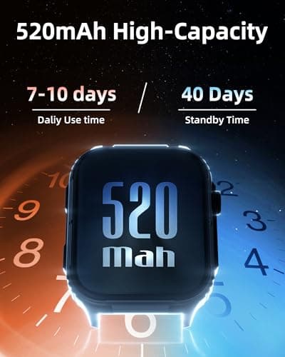 Parsonver Smart Watch for Men Women GPS, 10-Day Battery Fitness Tracker with Bluetooth Calling, 100+ Sports Modes, Heart Rate, Sleep Monitor, Step Counter, Activity Tracker for Android & iPhone, Black 8