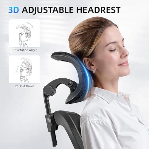 FelixKing Office Chair, Desk Chair with Adjustable Lumbar Support, Ergonomic Computer Chair with High Back and Armrest, Adjustable Height Gaming Chair Home Office Swivel Chair(Black) 10