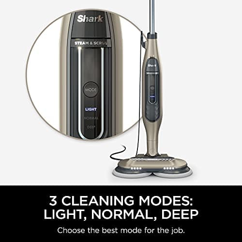 Shark All-in-One Scrubbing & Sanitizing Hard Floor Steam Mop, Designed for Hard Floors, with 4 Dirt Grip Soft Scrub Washable Pads, 3 Steam Modes & LED Headlights, S7005 10