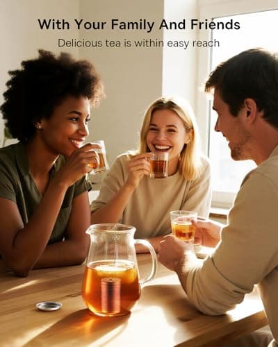 House Again Tea Infusers, Extra Fine Mesh Tea Strainers for Loose Tea, Updated Slim Threaded Lid & 304 Stainless Steel, Filter Bags Diffusers, Loose Leaf Tea Steeper for Brew Tea Spices & Seasonings 7