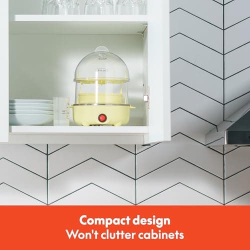 BELLA Rapid Electric Egg Cooker and Omelet Maker with Auto Shut Off, for Easy to Peel, Poached Eggs, Scrambled Eggs, Soft, Medium and Hard-Boiled Eggs, 14 Egg Capacity Tray, Double Tier, Yellow 7