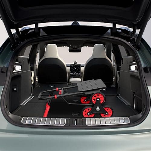 Stair Climber Hand Truck Dolly,Heavy Duty Stair Climbing Cart 440 Lbs Capacity,2 in 1 Dolly Cart with Telescoping Handle,12.2" X 11.6" Nose Plate and 6 Rubber Wheels for Moving 7