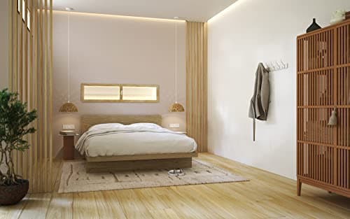 Amazon Basics Rectangular Farmhouse Wall-Mounted Coat Rack for Entryway and Bedroom, Storage Organizer, 5 Hooks, White 5