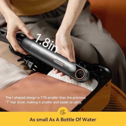 Hair Dryer, Travel Hair Dryer Professional 110K RPM Portable Blow Dryers for Women High-Speed Ionic Diffuser Compact Hairdryer with Nozzle Fast Drying Thermo-Control Blowdryer Home Hotel Business Trip 2