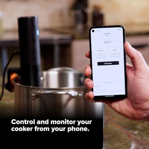 Anova Culinary Sous Vide Precision Cooker Mini, 850 Watts, Black and Orange, App Enabled, 2024 Model 5