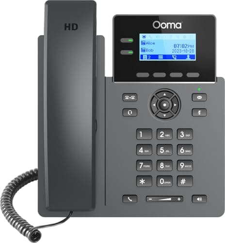 Ooma Provisioned 2602 Office IP Desk Phone: Ideal for Ooma Office Cloud-Based VoIP. Virtual Receptionist, Desktop/Mobile App, Videoconferencing. Subscription Required.