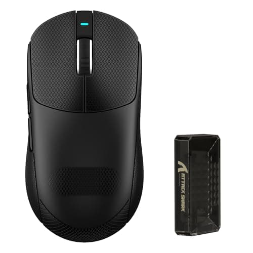 Attack Shark X8 PRO 8K Wireless Gaming Mouse,PAW3395PRO 40K DPI Sensor,Tri-Mode Broadcom BK52820 Chip,Superlight Ergonomic Mouse for Large Hands,Cloud-Based Software,for Win/Mac(Black&Tape)