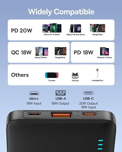 Baseus Picogo Power Bank, Qi2 Certified 15W Wireless Magnetic Battery Pack 10000mAh,22.5USB-C Fast Charging Magsafe Portable Charger for iPhone 17/16/15/14/13 Series 6