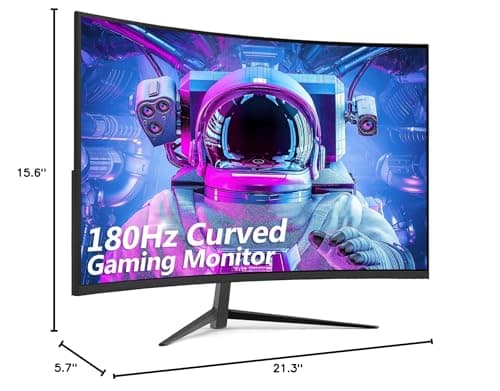 Z-Edge 24 inch Gaming Monitor, 200Hz 165Hz Curved 1650R Computer Monitor, FHD 1080P, Ultra-Fast MPRT 1ms Curved Monitor, 300nits, 16.7M Colors, UG24 1X DP 1.4 Port and 1X 2.1 HDMI Port 10