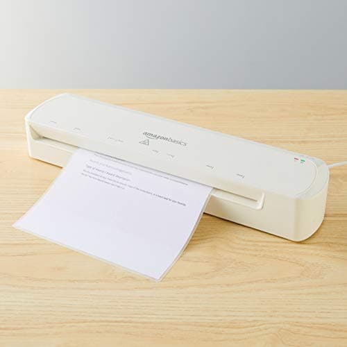 Amazon Basics 12-Inch Thermal Laminator Machine, Easy to Use for Home Office or School,White 5