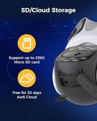 GAIEXCE 4K Security WiFi Camera Outdoor with Three Lens, Wired Plug-in | 8MP Auto Tracking 360 View Indoor Home Security Camera, AI/Motion Detection, Color Night Vision, 2-Way Audio, SD/Cloud Storage 8