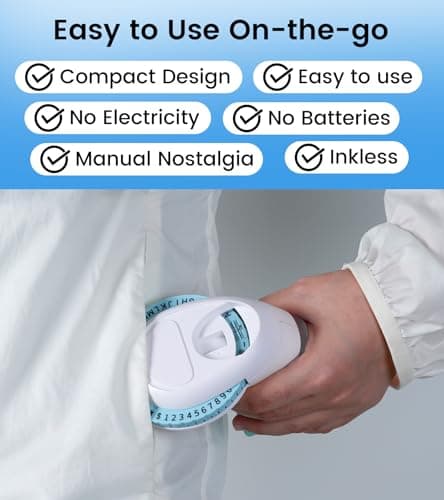 Embossing Label Maker Machine with Tapes, Embossed Label Maker Vintage, Retro Embosser Manual with 3Roll 3D Embossing Labels-Waterproof, Old School Labeler for Home Office Classroom Gifts Scrapbook 5