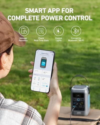 Anker SOLIX C300 DC Power Bank Station, Outdoor 288Wh (90,000mAh), Portable Power Station for Multiple Devices, LiFePO4 Battery, 300W Solar Generator, for Camping, Traveling, and Emergencies (Renewed) 8