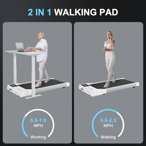 Superun Treadmills Walking Pad with 9% Auto Incline for Home Office, 3 in 1 Under Desk Walking Pad with Wide LED Display, Walking Pad with Smart APP & Remote Control, 300 Lbs Capacity 6