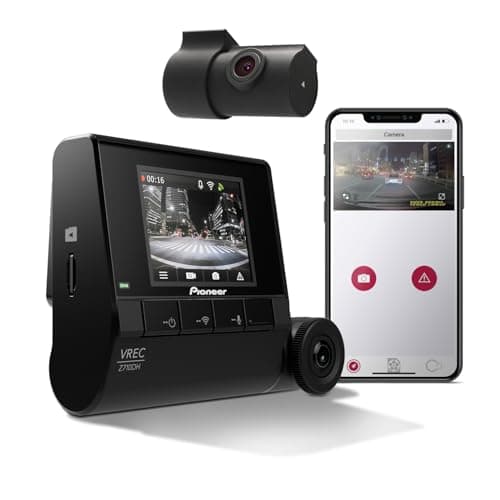 Pioneer VREC-Z710DH - High-Definition Dash Cam, 4K Ultra HD Recording, Dual-Channel, GPS Tracking, Wi-Fi Connectivity, and Advanced Driver Assistance Systems