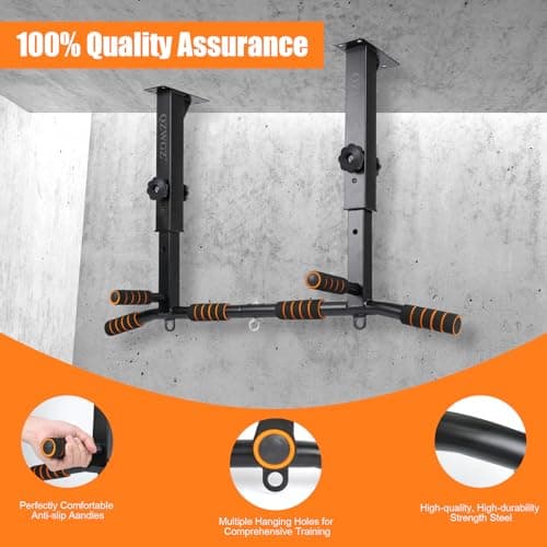 Height Adjustable Pull Up Bar, Heavy Duty Pull Up Bar, BarMount, Ceiling Mount, StrengthTraining Equipment for Home, Gym, Strength Training(Maximum (Ceiling mounted) 7