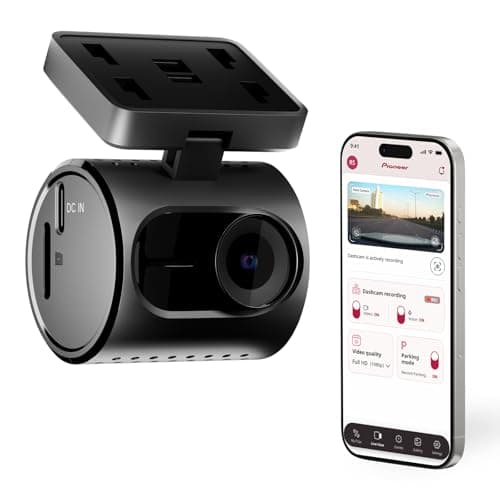 Pioneer VREC-H120SC Compact Dash Camera – Discreet 1.5K Resolution Front Dash Cam for Cars with Impact Detection, 120 Degree Wide Angle Coverage, Built-in WiFi, Companion App, USB-C Easy Install