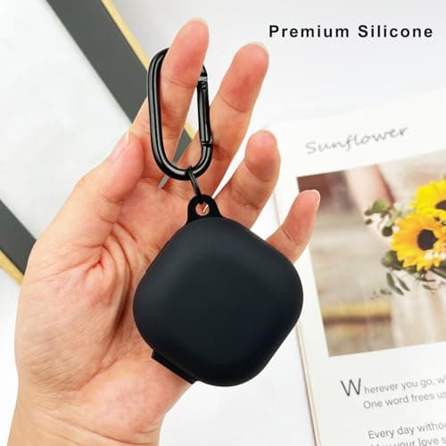 Silicone Case for Samsung Galaxy Buds FE, 2 Pro, 2, Pro, Live with Cleaner Kit (Black) 6