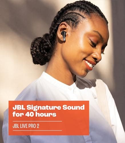 JBL Live Pro 2 - True Wireless Noise Cancelling Earbuds, up to 40 Hours of Playback with Wireless Charging, 6 mics for Perfect Calls, Touch & Voice Control, IPX5 Water Resistant (Black) 6