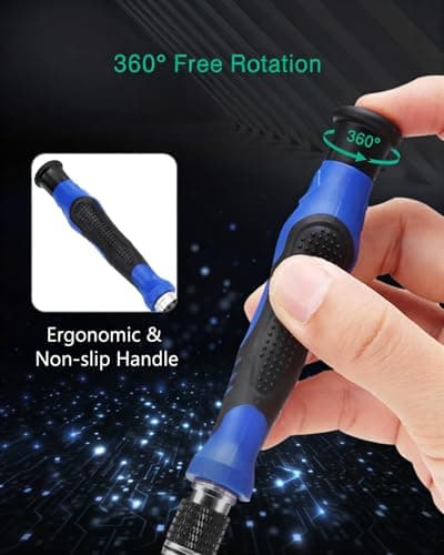 ORIA Precision Screwdriver Set, 61 in 1 Small Screwdriver Set with 57 Precision Bits, Portable Repair Tool Kit, Magnetic Screw Driver Kit with Extension Rod for Smartphone, PC, Watch,Toys, Blue 7