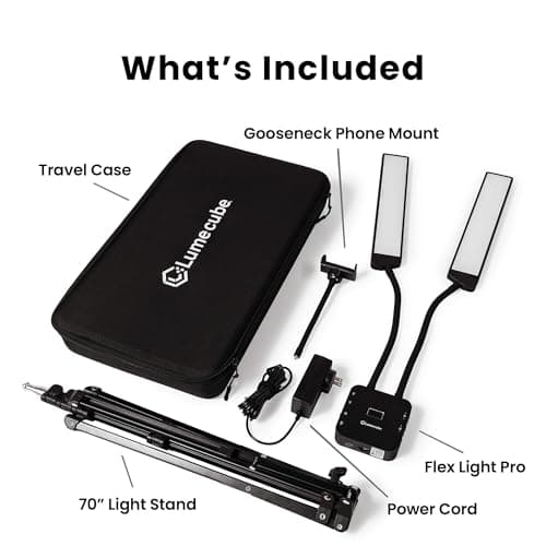 Lume Cube Flex Light Pro - Portable Dual LED Lamp with Tripod and Phone Holder Mount | Flexible 2-Point LED Lights for Tattoo Artists, Beauticians, aestheticians, lash Artists, and Content Creators 9