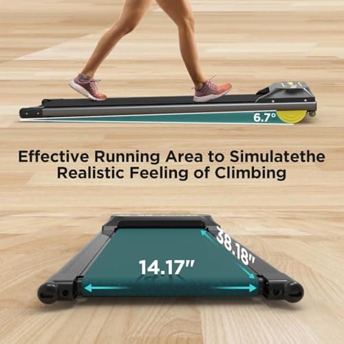 Walking Pad Under Desk Treadmill for Home Office, Mini Compact for Small Space, 2 in 1 Running Machine With Remote Control, 265LB Capacity 6