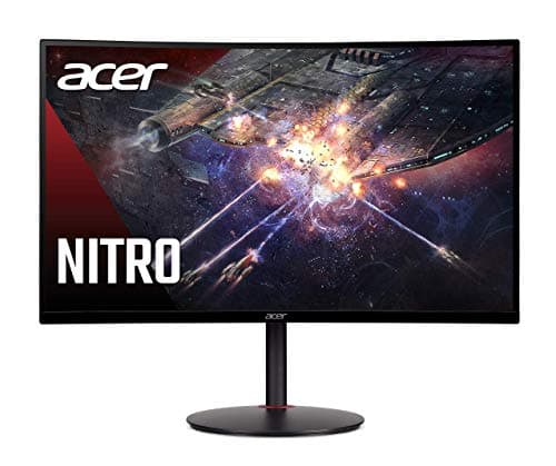 acer Nitro XZ270U Pbmiiphx 27"" 1500R Curved WQHD (2560 x 1440) VA Zero-Frame Gaming Monitor with Adaptive-Sync Technology, 165Hz Refresh Rate, 1ms VRB, (Display Port & 2 x HDMI Ports), Black