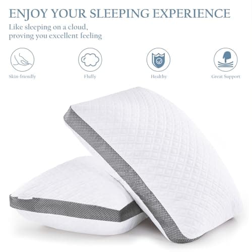 Luxe Linen Tencel Pillows Queen Size Set of 2, 20"x30"Cooling Lenzing Tencel Lyocell Circular Knit Pillow, Adjustable Bed Pillow for Side, Back, Stomach Sleepers 5