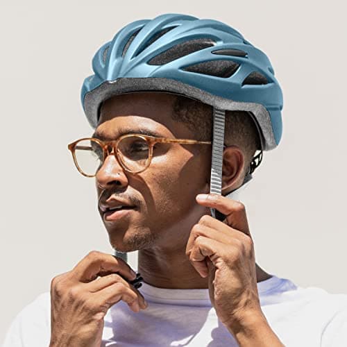 Retrospec Silas Adult Bike Helmet with Light for Men & Women - Lightweight, Comfortable, Matte Crystal Blue 7
