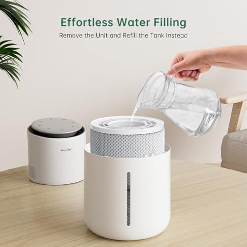 Provirtec MistFree Smart Humidifier for Bedroom, Evaporative Humidifier No White Dust, Auto Humidity & APP Control, 3L Water Tank Easy to Clean, Sleep Mode, Timing, Humidifiers for Home/Office(White) 8