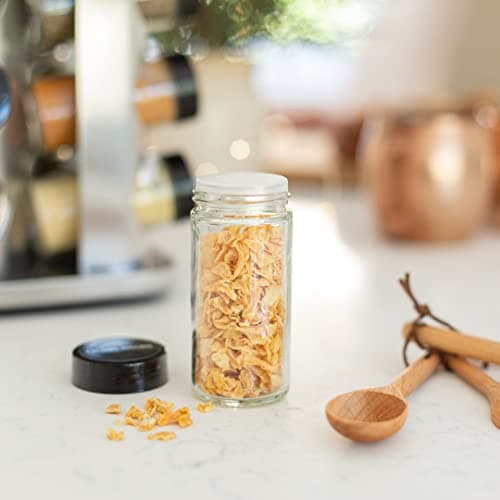 Orii 20 Jar Rotating Spice Rack with Spices Included & 5-Year Free Spice Refill Program – Stainless Steel Countertop Spice Rack with 3 oz Glass Jars 5