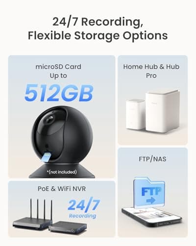 REOLINK E1 Pro(Black) 3K PT Wi-Fi Indoor Camera for Baby & Pet Monitoring, Auto Tracking, 5MP Night Vision Enhanced by F1.6 Aperture, Person/Pet/Baby Crying Detection, 2.4/5GHz Wi-Fi, Two-Way Audio 8